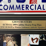 Ghostbusters // Ernie Hudson // Ecto-1A Cadillac // Signed Replica License Plate Display
