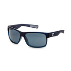 Unisex Half Moon Sunglasses // Bahama Blue Fade + Gray