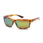 Unisex Sunglasses // Honey Tortoise + Green Mirror