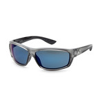 Unisex Sunglasses // Gray + Blue Mirror