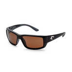 Unisex Fantail Sunglasses // Matte Black + Copper