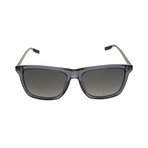 Men's Black Tie Sunglasses // Transparent Blue + Gray