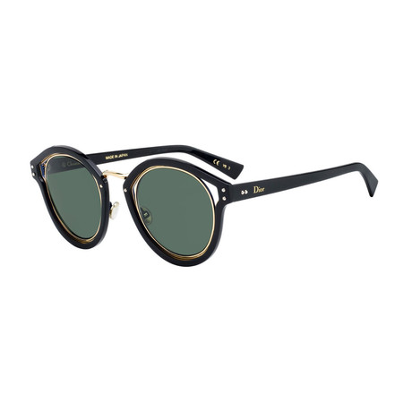 Women's Elliptic Sunglasses // Black + Green