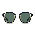 Women's Elliptic Sunglasses // Black + Green