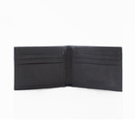 Vintage Feel Leather Bifold Wallet (Black)