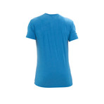Revolution Short Sleeve Fitness Henley // Light Blue (L)
