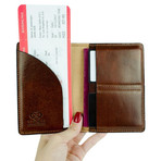 Gulliver's Travels // Leather Passport Holder (Small // Brown)