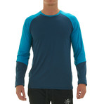 Ryker Long Sleeve Fitness T-Shirt // Blue (XL)