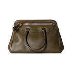 Leather Briefcase // Olive Green