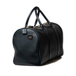 Leather Weekender Bag // Navy Blue