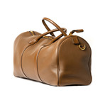 Leather Weekender Bag // Brown