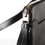 Leather Messenger Bag // Black