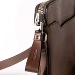 Leather Messenger Bag // Brown