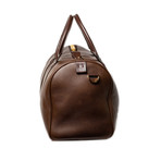 Leather Weekender Bag // Cognac Brown