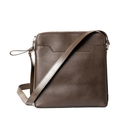 Leather Messenger Bag // Dark Brown