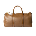 Leather Weekender Bag // Brown
