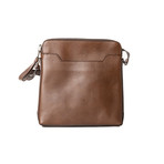 Leather Messenger Bag // Brown