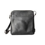 Leather Messenger Bag // Black