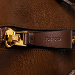 Leather Weekender Bag // Cognac Brown