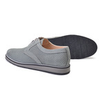 Perforated Nubak Leather Casual Lace Up // Gray (US: 9.5)