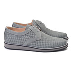Perforated Nubak Leather Casual Lace Up // Gray (US: 10)