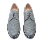 Perforated Nubak Leather Casual Lace Up // Gray (US: 7)