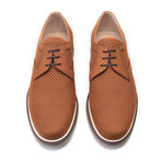 Perforated Nubak Leather Casual Lace Up // Tobacco (US: 10)