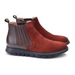 Two Tone Chelsea Boot // Rust + Brown (US: 8.5)