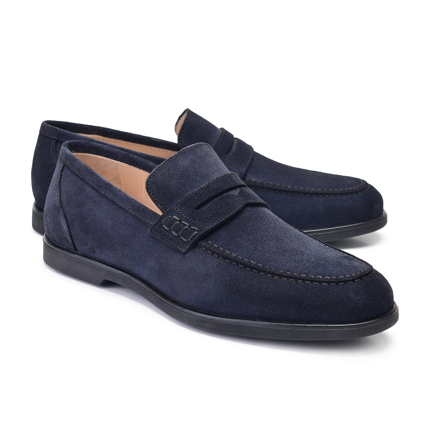Soft Suede Penny Loafer // Navy (US: 7) - Pelle Line - Touch of Modern