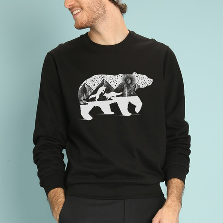 Bear And Foxes Sweatshirt // Black (Small)