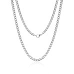 Steel Cuban Link Necklace // 5mm // Silver (18")