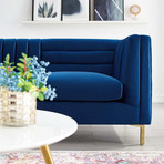 Modway // Ingenuity Channel Sofa // Navy Blue