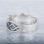 Norse Algiz Rune Ring // Silver (10)