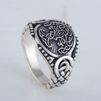 Viking Yggdrasil Ring // Silver (10.5)