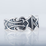 Norse Ansuz Rune Ring // Silver (10)