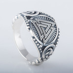 Valknut Viking Ring // Silver (11.5)