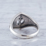 Viking Ornament + Algize Rune Ring // Silver (7)