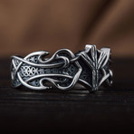 Norse Algiz Rune Ring // Silver (9)