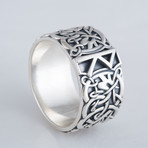 Scandinavian Raido Rune Ring // Silver (8)
