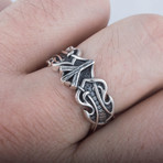 Norse Algiz Rune Ring // Silver (6)