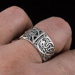 Scandinavian Raido Rune Ring // Silver (6)