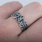 Norse Raido Rune Ring // Silver (10)