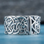 Scandinavian Raido Rune Ring // Silver (11)