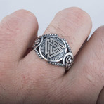 Valknut Viking Ring // Silver (9)