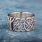 Algiz Rune Norse Ring // Silver (6)