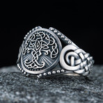 Viking Yggdrasil Ring // Silver (9)