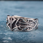 Norse Algiz Rune Ring // Silver (8)