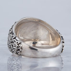 Scandinavian Vegvisir Ring // Silver (9)