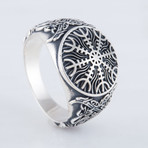Norse Helm of Awe Ring // Silver (8)