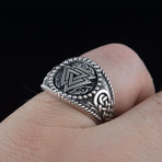 Norse Valknut Ring // Silver (8)